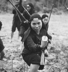 July 1948 - Hoa Hao women's troops training for jungle war with sabers, in French Indo China (Public domain)
