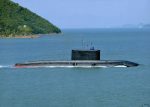 Kilo class submarine in tropical waters (Public domain)