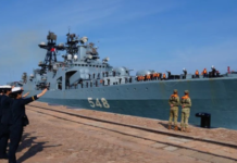 Chinese and Russian naval exercise