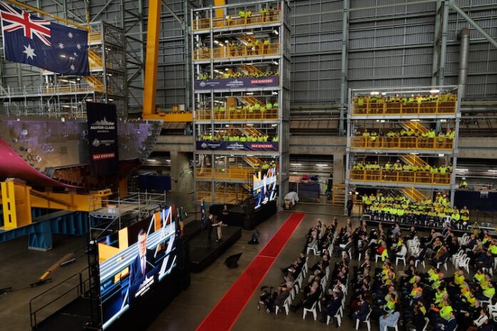 Article 2 Hunter class keel laying ceremony source ADF