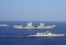 RN Strike Group exercise with Indian Navy