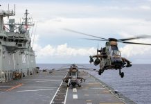 Tigers fire Hellfire Missiles during Indo-Pacific Endeavour 22.