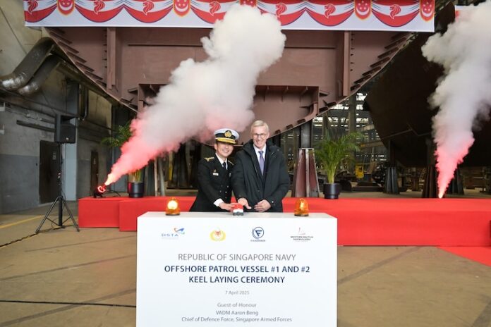 Article 3 VADM Beng officiating at the Keel Laying source RSN