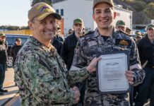 First Australian submariner to earn US Dolphins