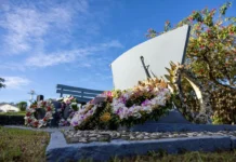 HMAS Canberra 1 Memorial Service at Ironbottom Sound