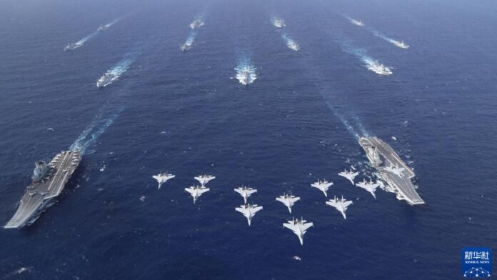 Chinese-navy-two-carriers-groups-Xhinhua-e1749734268826