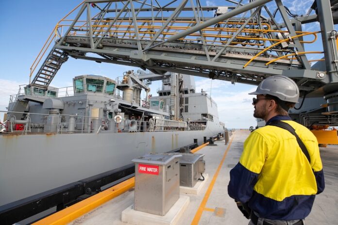 HMAS Stalwart arrival at Darwin