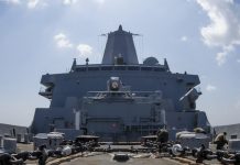 USS Portland tests laser weapon in Gulf of Aden