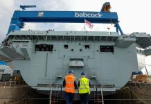 HMS Prince of Wales back in water