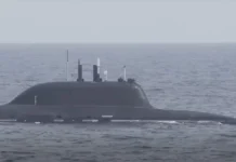Russian sub strikes with cruise missile