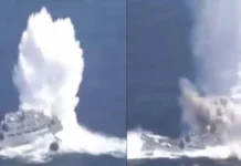 Chinese navy’s sinking exercise