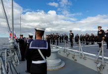 Fifth HMAS Sydney commissions at sea