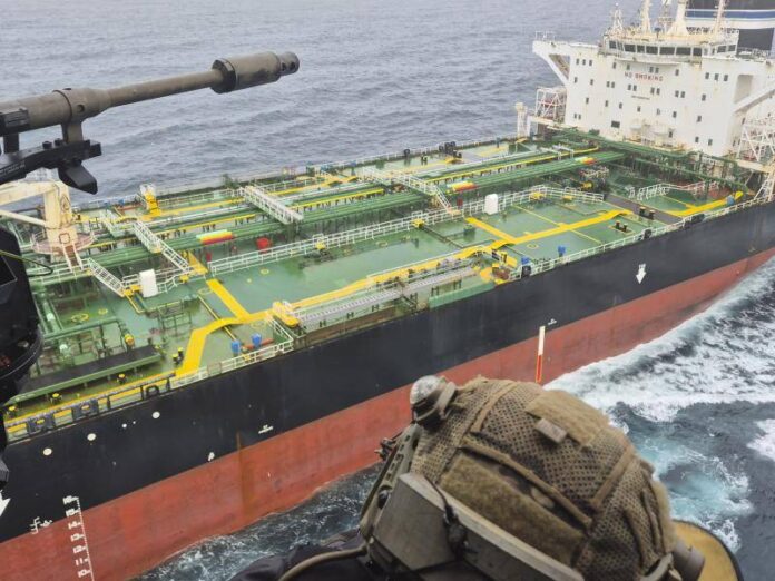 French Navy seizing the tanker Tagor