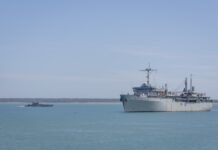 US submarine tender visits