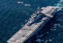 Japanese F35As train with USS America