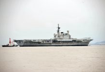 A warhorse sails into the sunset