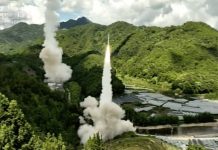 China sends missiles to Taiwan waters