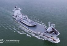 Chinese semi-submersible in night-time ops