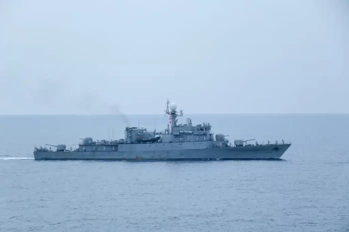 BRP Conrado Yap (PS-39) passes USS Chung-Hoon (DDG-93) during Balikatan 2023. The Pohang-class corvette was donated to the Philippines in 2019, a year before the arrival of the two Jose Rizal-class frigates. (U.S. Navy photo by Mass Communication Specialist 1st Class Andre T. Richard)