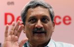 Hon Defence Minister Shri Monohar Parrikar at an event on Make in India for Defence Production at IMC, Mumbai. Express Photo by Amit Chakravarty 29-05-15, Mumbai
