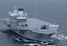 HMS Queen Elizabeth heads north