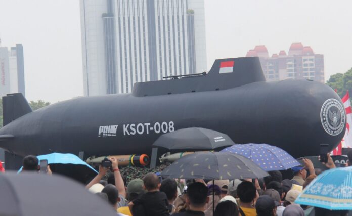 a prototype of PT PAL’s Kapal Selam Otonom uncrewed submarine