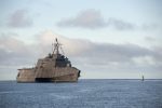 USS Coronado (LCS 4) arrives at Joint Base Pearl Harbor-Hickam during RIMPAC 2016